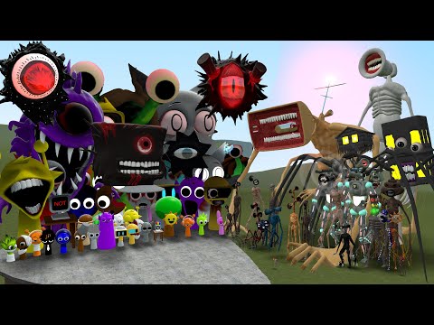 ALL SPRUNKI PHASES VS ALL SIREN HEADS In Garry's Mod!