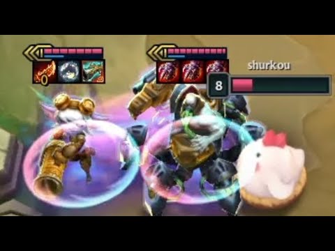 I took Sterak's insane Augment so I gave Urgot THREE of them. Then I hit DOUBLE Hunger for Power.