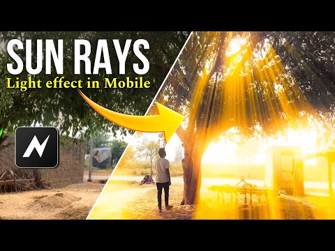 Create Sun Rays Light in Video Mobile Editing Tutorial