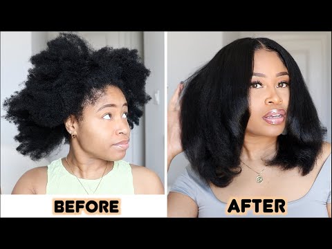 Natural Hair KINKY TO STRAIGHT ROUTINE (full body/one product!)