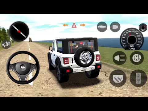 Dollar Song Modified Mahindra White Thar || Indian Car Simulator 3D || Car Game 3D