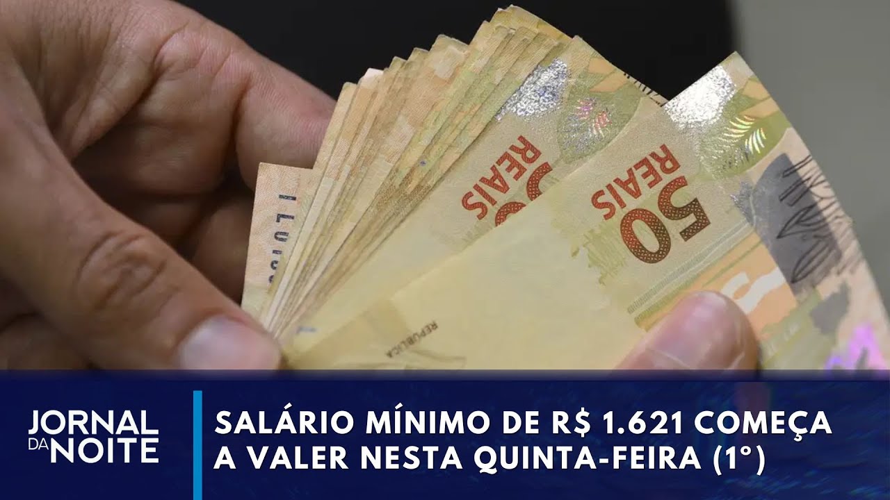 Salário mínimo de R$ 1.621 começa a valer nesta quinta-feira (1°)