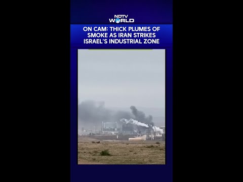 Thick Plumes Of Smoke Rise As Iran Strikes Israel's Industrial Zone Near Beersheba