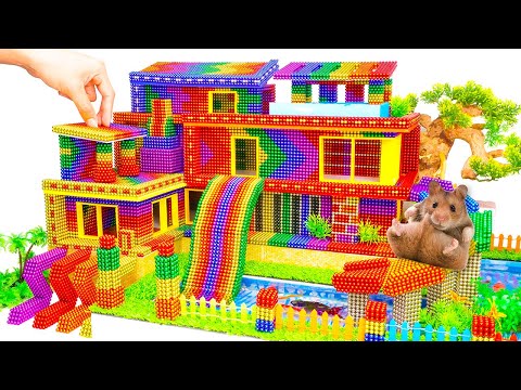 Build The CUTIES Modern Mansion Has Staircase giant With  Water Slide and Swimming Pools For Kittens