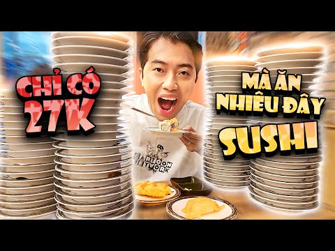 CrisDevilGamer thử thách ăn 100 đĩa Sushi