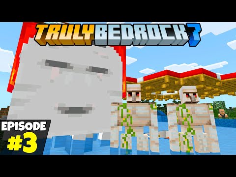 Iron Farms Just Got BETTER! Truly Bedrock S7 Episode 3! Minecraft Survival Let's Play