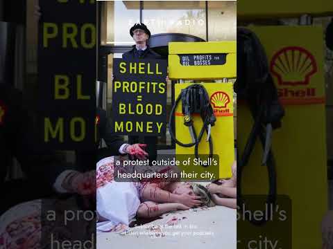 Campaigners stages protest at Shell's UK HQ over company's profits from Iran war