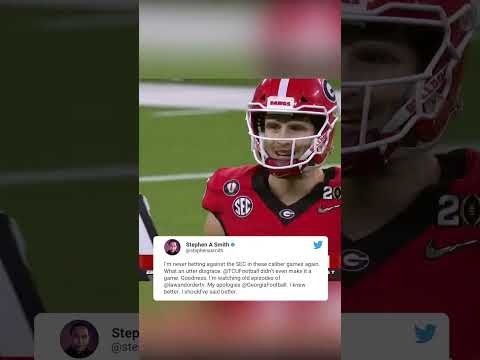 Stephen A. instantly regretted picking TCU over Georgia 😅😳