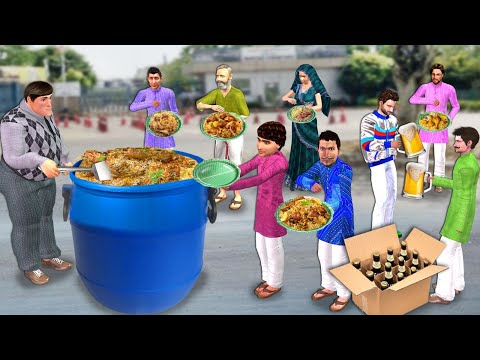 100Kg Drum Family Pack Chicken Biryani Parcel Street Food Hindi Kahaniya Hindi Stories Moral Stories