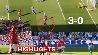 Man United vs Brighton (3-0) 🔥, goals ⚽️, Bruno Fernandes, Dorgu, Mbeumo ...