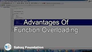Advantages of function overloading