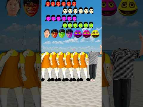 Cute squid game doll correct head matching with tu radha meri main shyam tera songs 😆😆#shorts