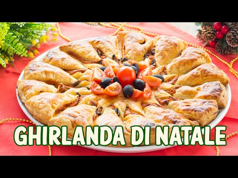 Ghirlanda di Pasta Sfoglia di Natale - Antipasti di Natale Facili – 55Winston55