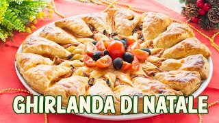 Ghirlanda di Pasta Sfoglia di Natale - Antipasti di Natale Facili – 55Winston55