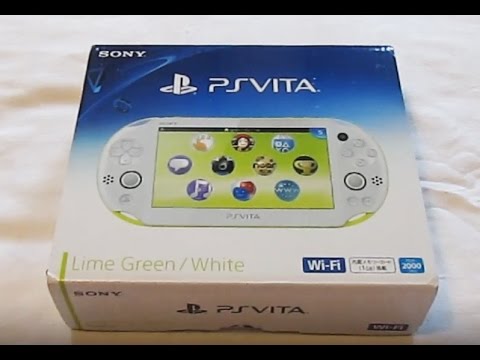 PS Vita Lime Green Slim 2000 Unboxing, Start Up.