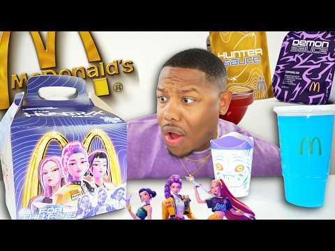 McDonald's NEW K Pop Demon Hunters HUNTRX Meal Mukbang
