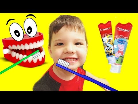 Brush Your Teeth Song | Caleb Pretend Play Learning How to Brush Teeth Nursery Rhymes & Kid Song