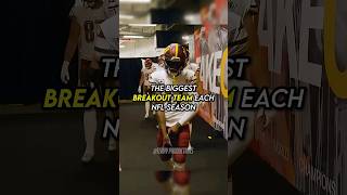 The Biggest Breakout Team Each Season #shorts #nfl