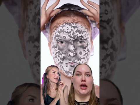 КРУЖЕВНОЙ МАКИЯЖ😱#lifehack #makeuptutorial #makeup #aliexpress #halloween #хэллоуин