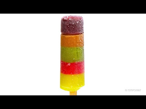 Rainbow Popsicle Melting