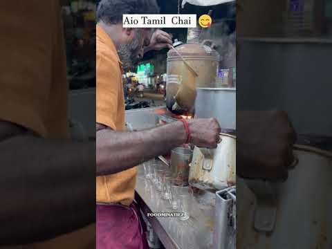 😱 😨Bhaiya Selling Very Unique chai in Tamil Nadu | tea street food | chai wala