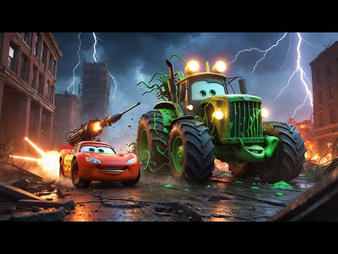 Big & Small vs Epic Escape: McQueen and Rocket VS ZOMBIE TRACTOR UNIT Eater Car | BeamNG.Drive