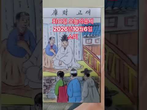 <strong>소띠</strong> 오늘의운세 2026년10월6일 운세 #운세 #오늘의운세