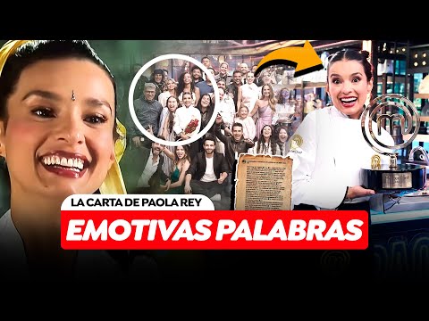 Paola Rey Mostró La Emotiva Carta Que Escribió Tras Ganar El Título de MasterChef Celebrity Colombia