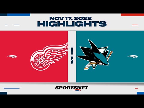 NHL Highlights | Red Wings vs. Sharks - November 17, 2022