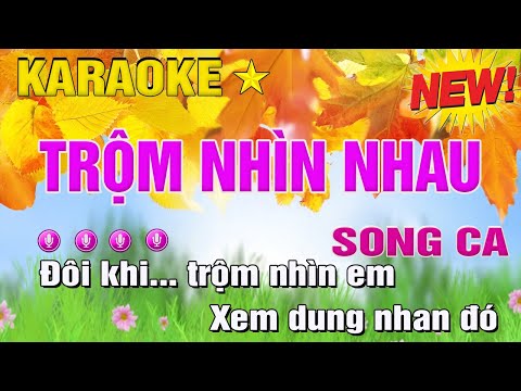 Trộm Nhìn Nhau Karaoke Song Ca (Gm) Nhạc Sống | Trung Hiếu