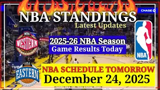 NBA STANDINGS TODAY as of December 23, 2025 | GAME RESULTS | NBA SCHEDULE December 24, 2025