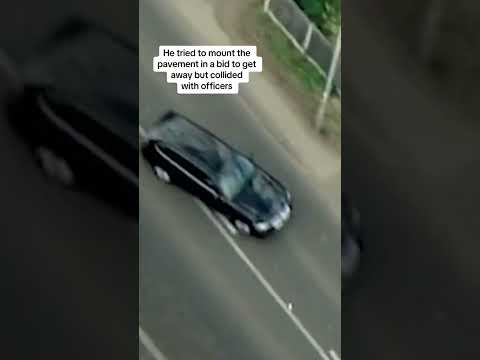 Motorcyclist in Nottinghamshire did wheelies and flipped over fence during a wild police chase
