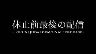 【雑談】しばらく配信活動休止するからその話【水月はるか】
