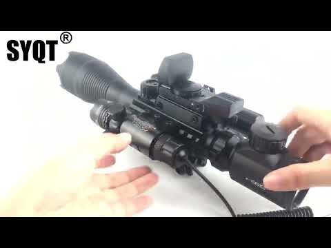 INSTALLATION a set of 4-16X50 + Red Dot + Laser + Flashlight