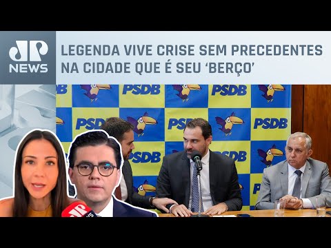 Oito integrantes do PSDB-SP podem se desfiliar da sigla; Amanda Klein e Cristiano Vilela comentam