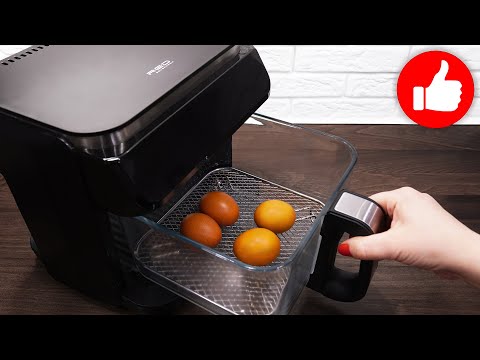 Аэрогриль помогает быстро и без воды сделать отварные яйца. Яйца в аэрогриле
