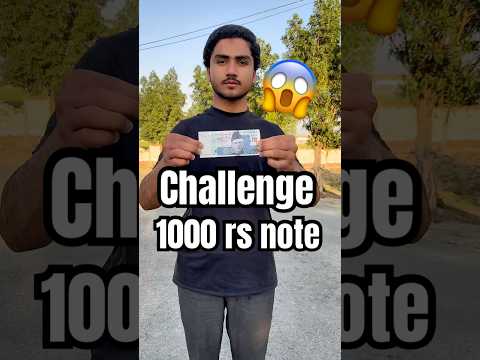 1000rs note challenge 😱❤️ #shorts #minivlog #challenge #azams_army #publicreaction #funny