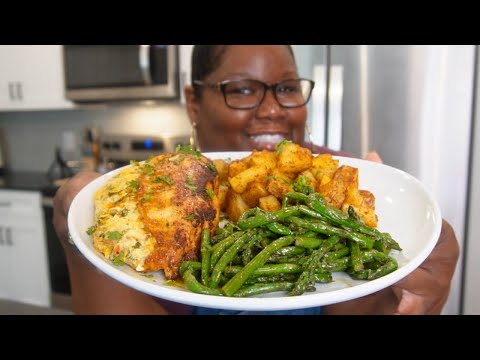 Stuffed Chicken Breast Old Bay Potatoes Dinner