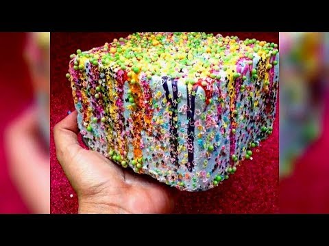 Crushing Paste Covered Floral Foam   Most Satisfying ASMR