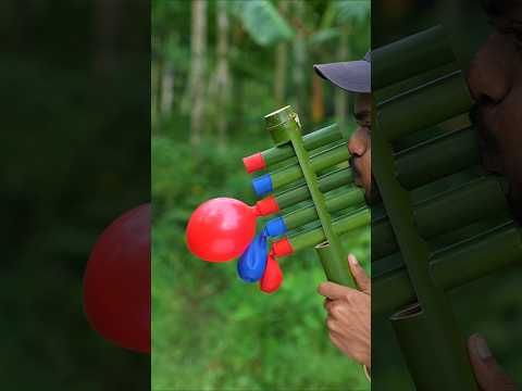 DIY Five Bamboo Slingshots with clour balloone #Bamboo #Slingshots #Bambooart