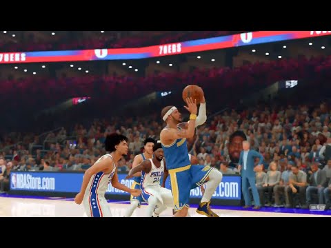 NBA 2K25 My CAREER - 36 PTS - WARRIORS vs 76ERS | 1st Half | Gameplay | DJ DIXON PG#11 #warriors