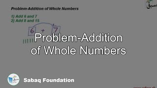 Problem-Addition of Whole Numbers