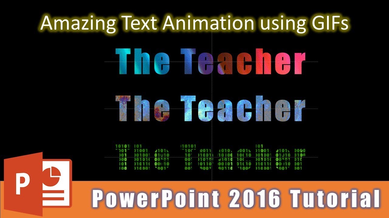 How To Make Amazing Text Animation in PowerPoint Tutorial Using GIF Files - The Teacher