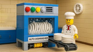 LEGO Dishwashing Machine – Watch Dirty Dishes Get Spotless!