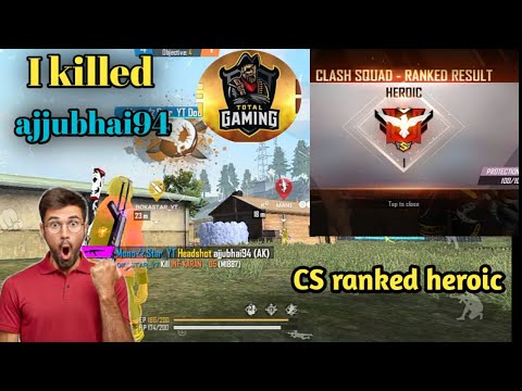 Clash squad rank road to heroic | I killed ajju bhai😱 in free fire | i killed ajju bhai 94 #shorts