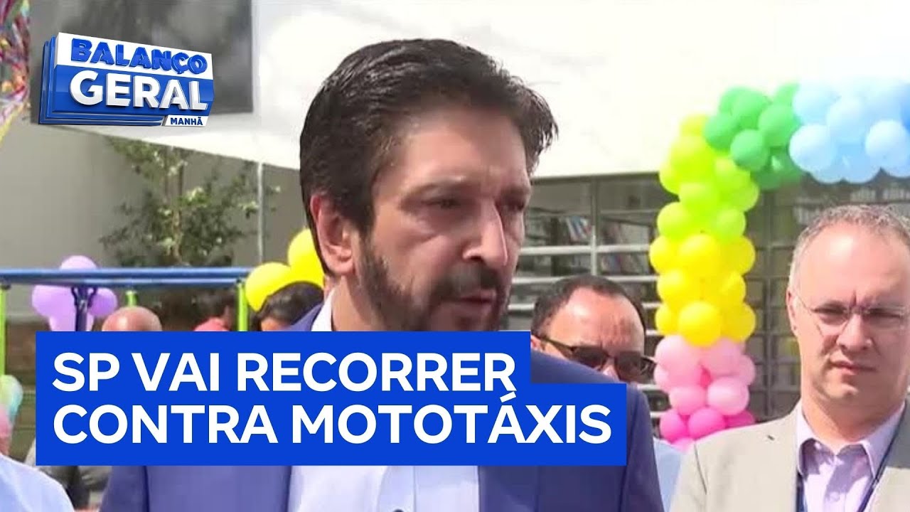 Prefeito de São Paulo diz que vai recorrer da decisão que libera mototáxis na cidade