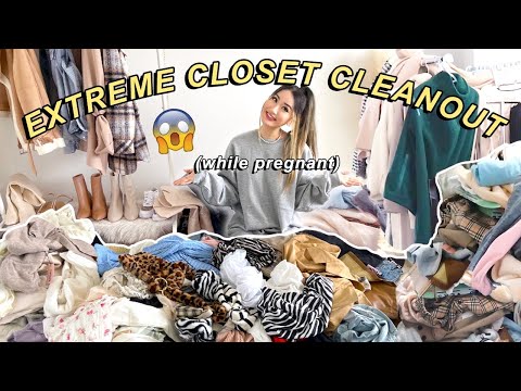 Video: EXTREME CLOSET CLEAN WITH ME! ✨ (while pregnant)