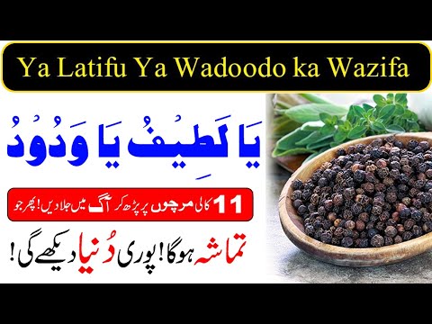 Ya Latifu Ya Wadoodo ka Wazifa | Mohabbat ke liye kali Mirch Wala Amal | Ya Wadoodo Ya Latifu wazifa