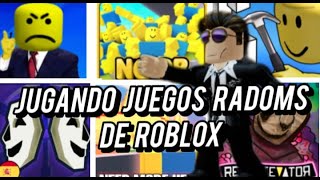 JUGANDO JUEGOS RADOMS EN ROBLOX XD