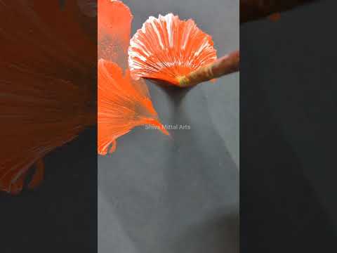 Acrylic Flower 💐🌹 #shorts #painting #drawing #flowers #acrylicpainting #acrylicart #viralreels